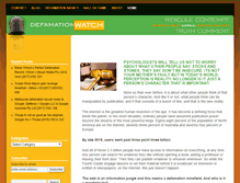 Tablet Screenshot of defamationwatch.com.au